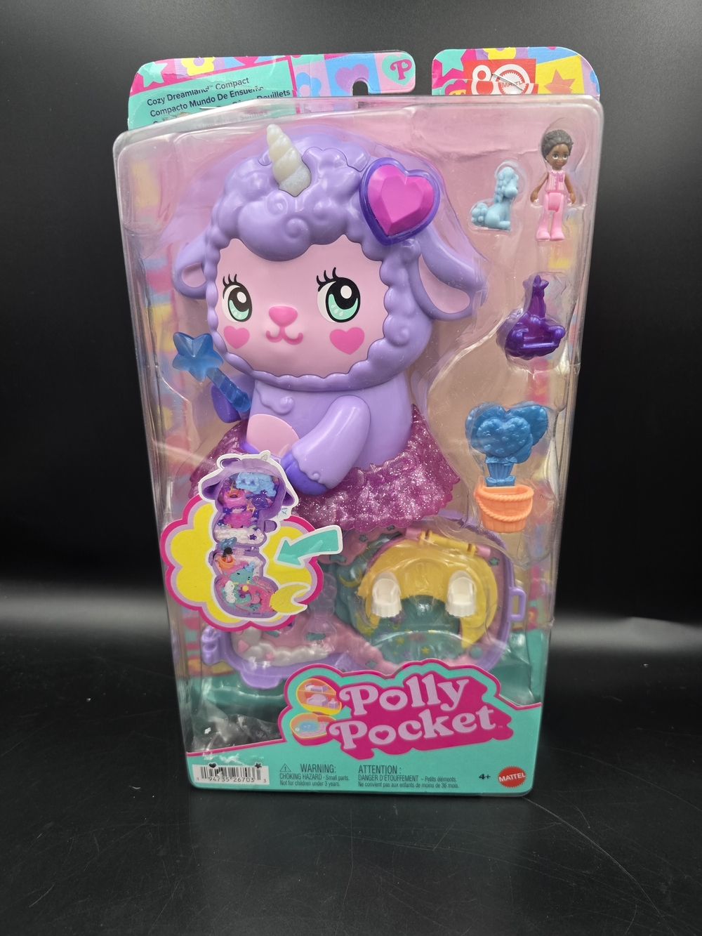 Polly Pocket Purple Unicorn Lamb Playset with Accessories
